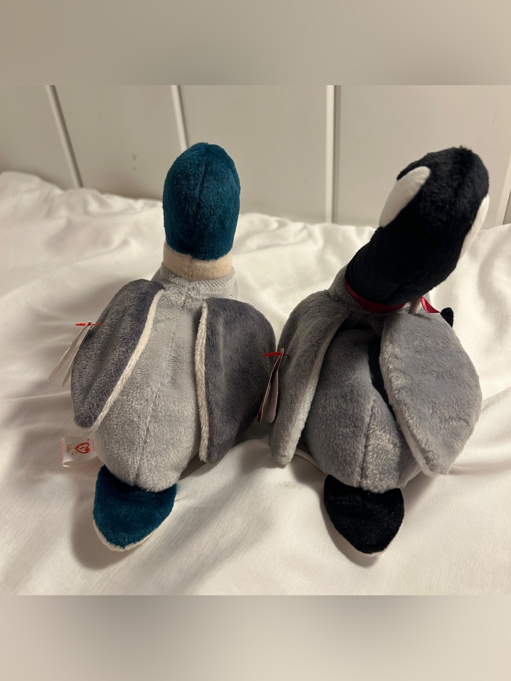 Vintage Ty Beanie Baby Lot Jake the Duck Loosy the Canada Goose bird bean babies - Picture 4 of 15
